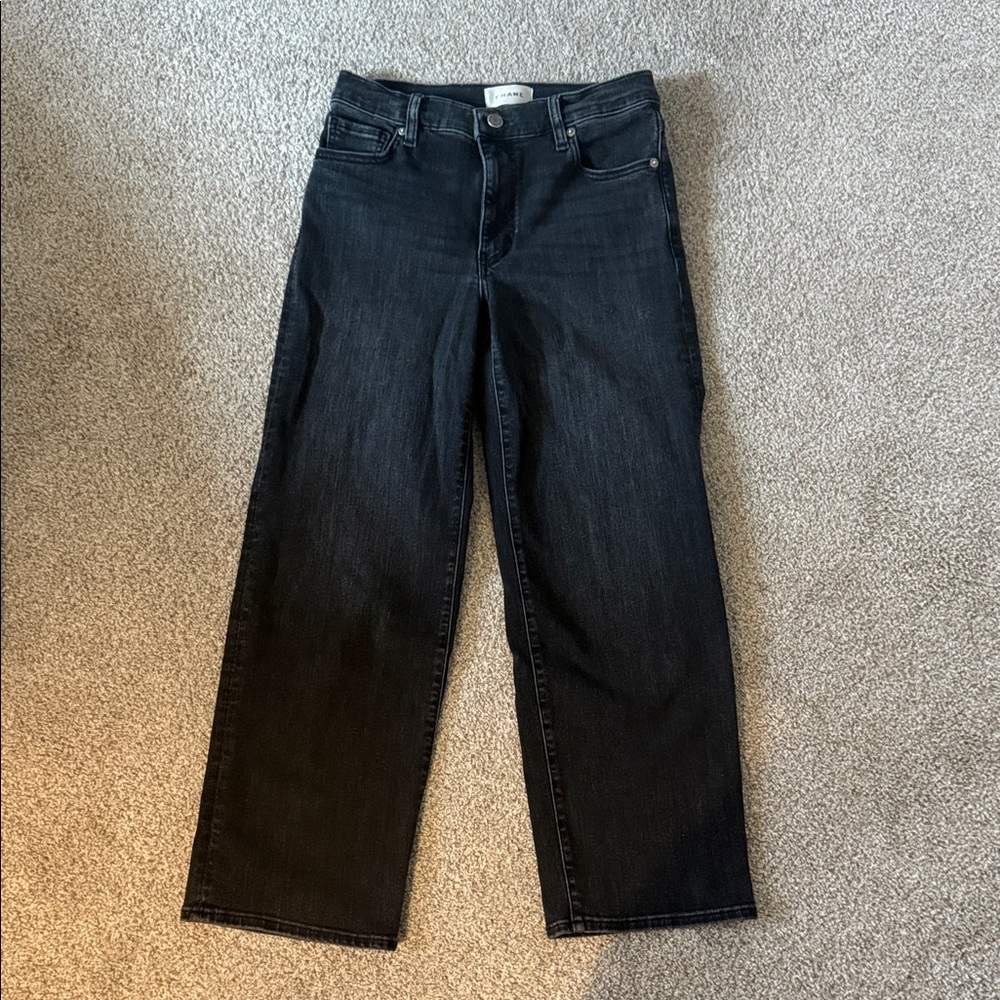 Frame Denim The Mellow straight wide leg jeans Starship - Picture 3 of 7